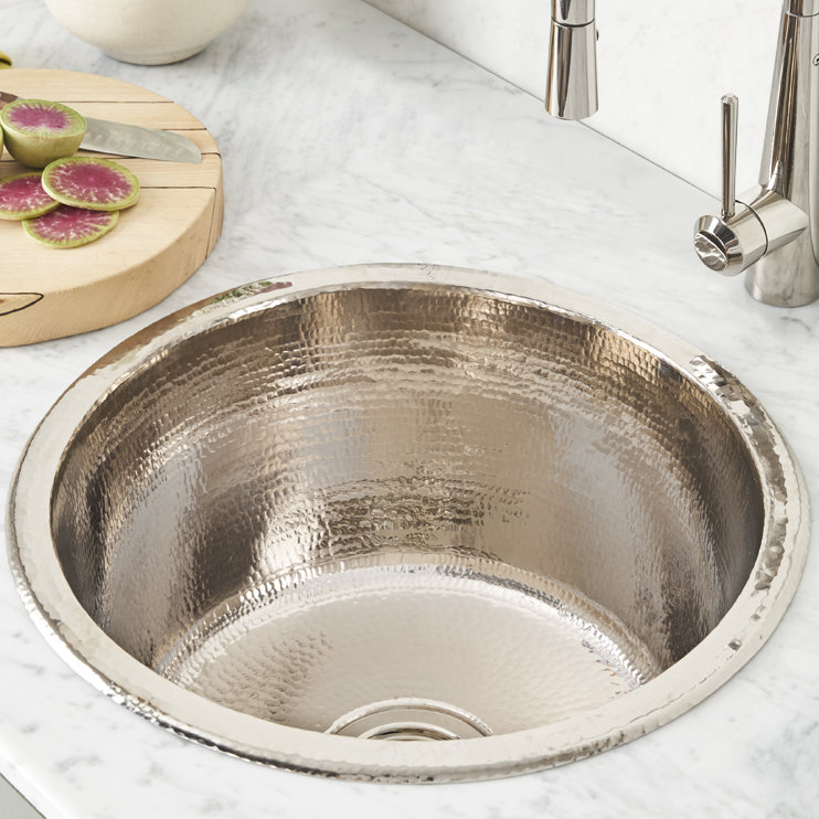 Redondo Grande 18" L x 18" W Kitchen Sink, Brushed Nickel