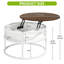 Lift Top Round Coffee Table with Storage-803601806-803601842-803601844