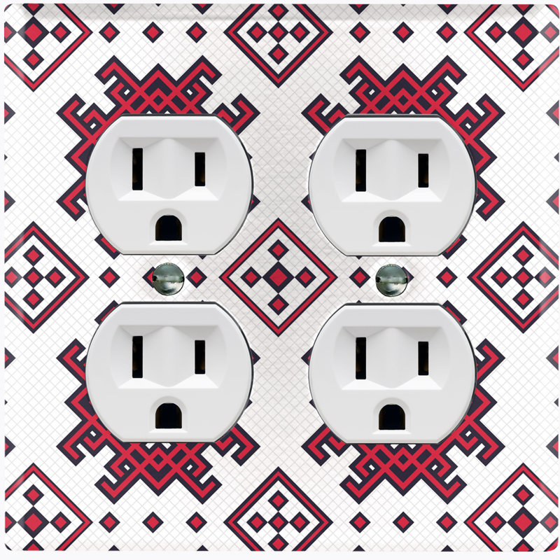 Patterned 2 - Gang Standard Wall Plate