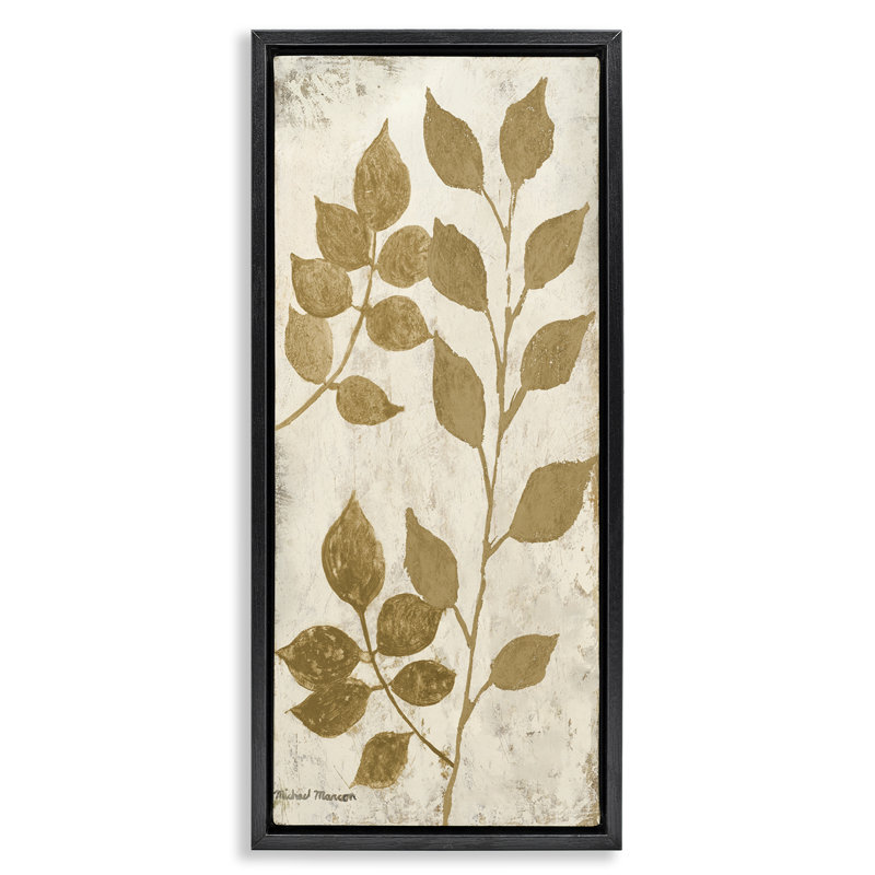  «Natural Leaves Overlap» par Michael Marcon, H 25 po x l 11 po, Cadre flottant noir de jais