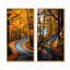 Passerelle Autumn Road Into The Forest I - ensemble de 2 décorations routières-2034235146-2034235150