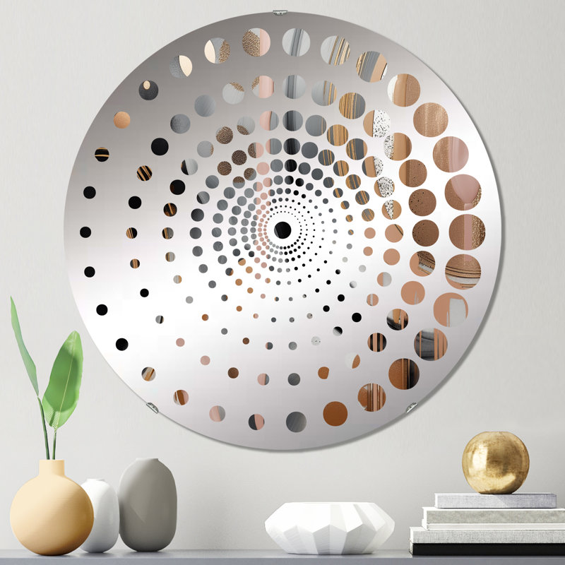 Terrany - Miroir mural spiralé, 31,4 po x 31,4 po