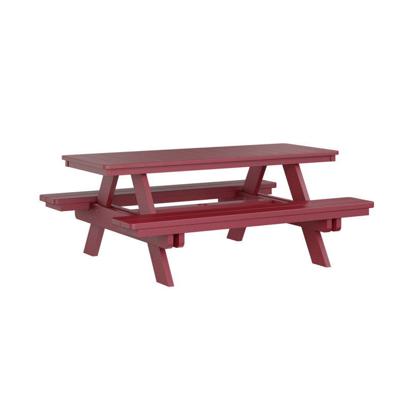 Table de pique-nique rectangulaire Berlin Gardens Ada, Rouge écarlate