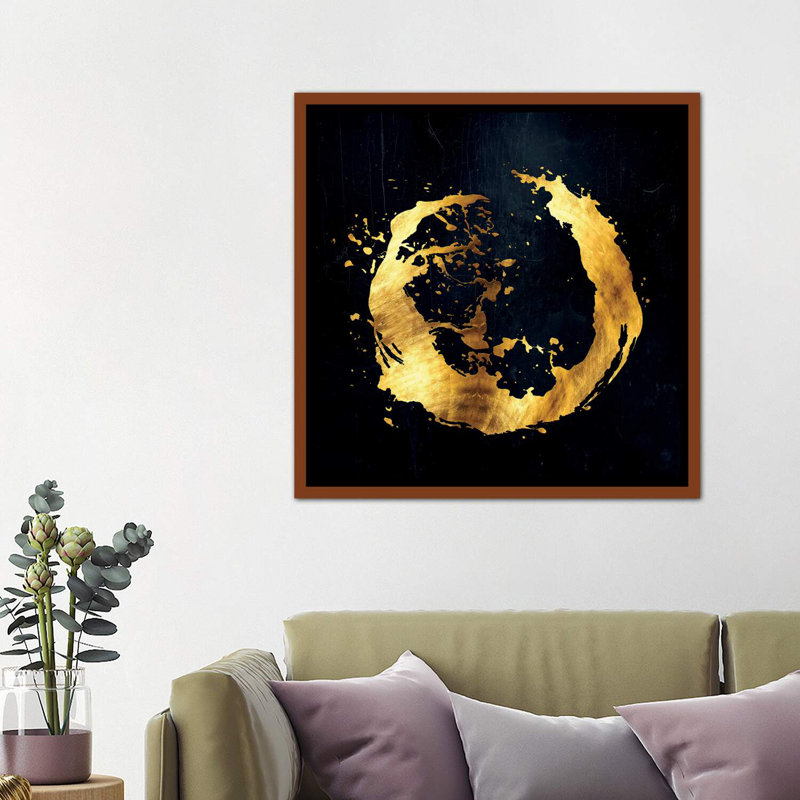 «Digital Enso I» par Daphne Horev - impression, Cadre bois classique, H 26 po x l 26 po x P 1,5 po