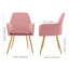 Fauteuil d'appoint rembourré pour le salon, rose
