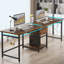 Bureau d'ordinateur 79 po pour deux personnes avec tiroirs et tablettes, poste de travail double industriel avec crochets-1987400710