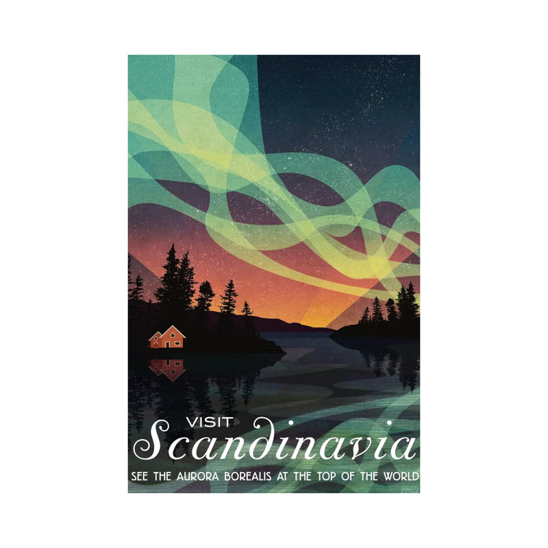 «Suède-Scandinavie» par Missy Ames - impression sur toile tendue, H 26 po x l 18 po x 1,5 po
