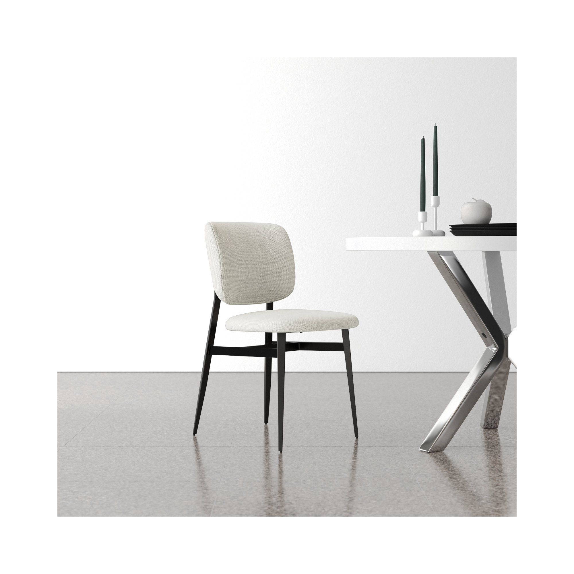 Inola Upholstered Dining Chair, Beige
