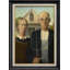 «American Gothic» par Grant Wood - peinture sur toile encadrée-86450490