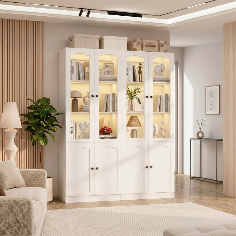 Wardrobe with Glass Door, White