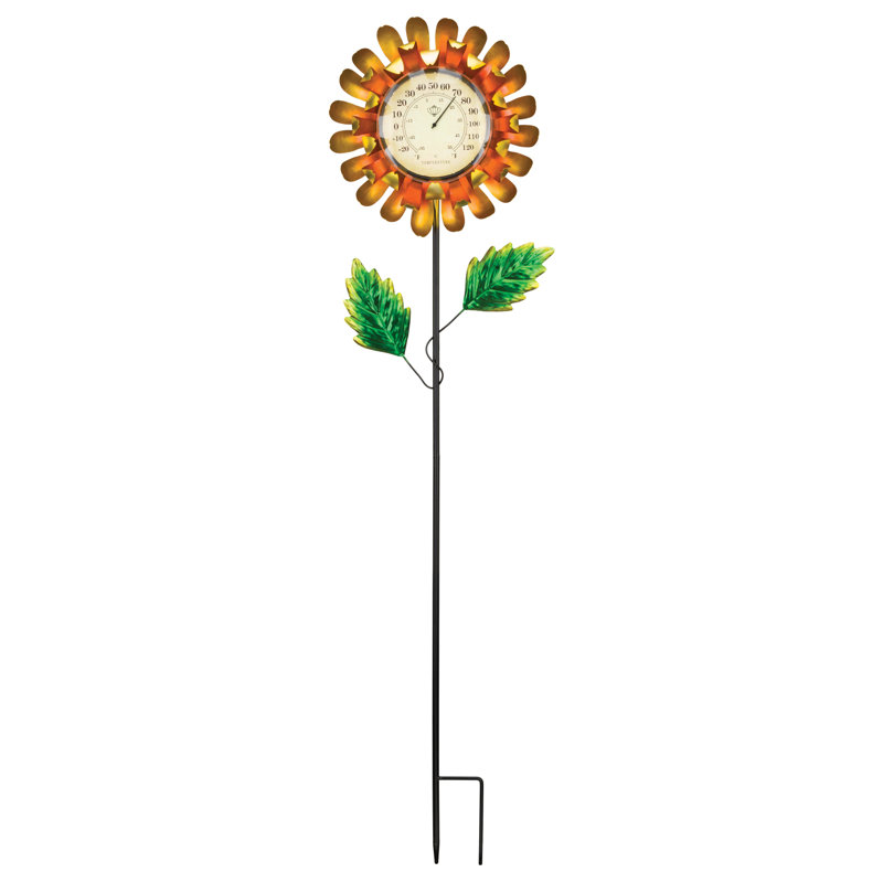 Thermomètre à piquet solaire, Jaune