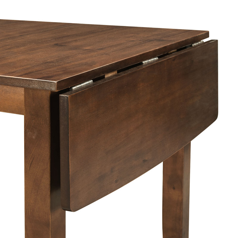 Space-saving Modern Walnut Dining Table Sets With Extendable Wood Design