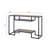 Idella Rustic Oak Finish Sofa Table With Industrial Metal Frame And Spacious Storage, Perfect For Modern Living Spaces.