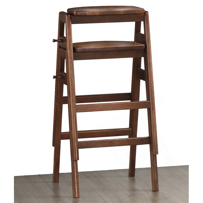 Ensemble de 2 tabourets empilables avec siège profilé et fabrication en bois massif