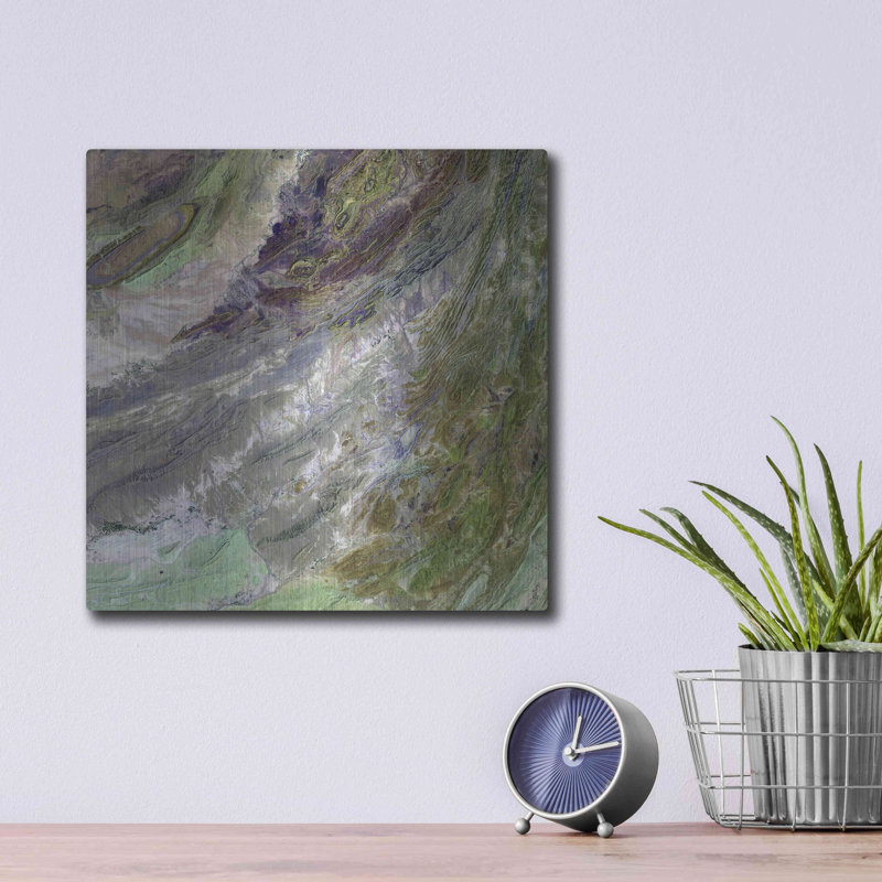 Red Barrel Studio®, art mural en métal «Earth as Art: Sulaiman Mountains», H 12 po x l 12 po