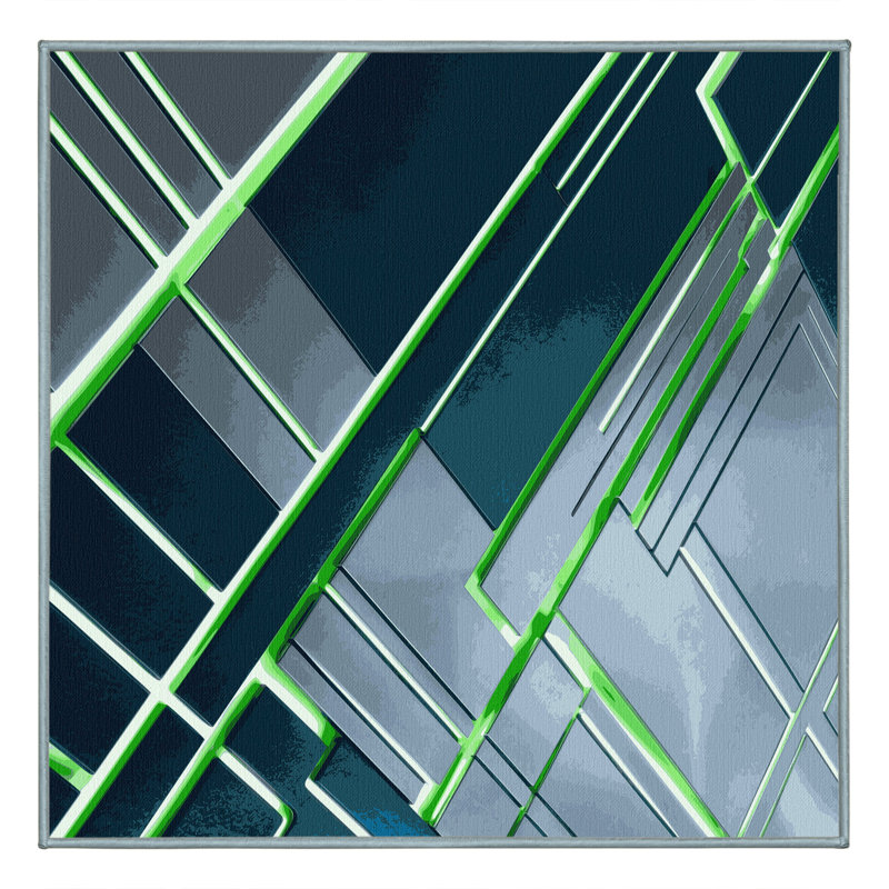 Galactic Prism Rug, Square 8'