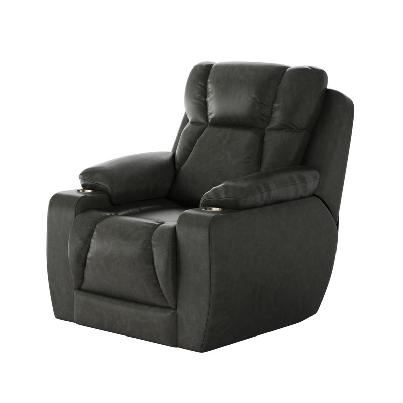 Fauteuil inclinable électrique près du mur avec repose-tête de style Défi, Gris