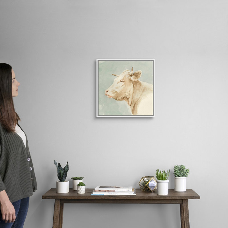 Art mural sur toile Ferdinand I, Toile avec cadre blanc, H 18 po x l 18 po x P 2 po
