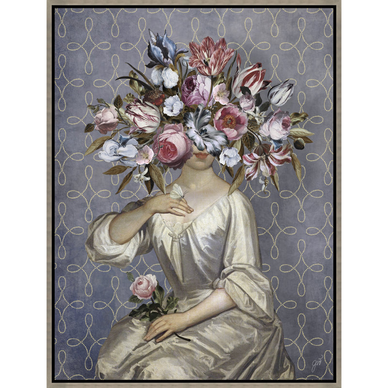 Beautiful Dreamer-Silver Painting by Jackie Von Tobel, Image Brush Gel, 49.75" H x 37.75" W