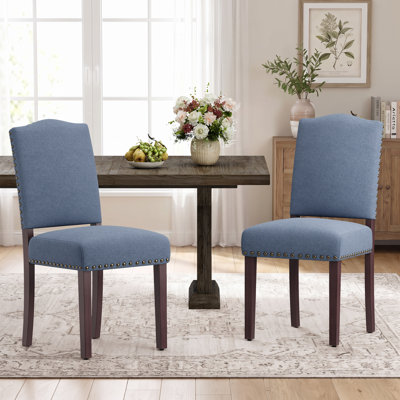 Upholstered Parsons Dining Chairs, Linen Side Chair
