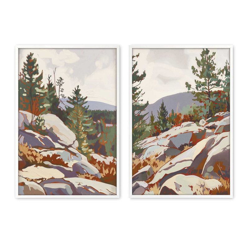 «Rocky Mountain View», Blanc opaque, H 25,25 po x l 19,25 po