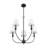 Billet 5-Light Chandelier with Fabric Shades-100090071