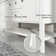 48“ Double Sink Bathroom Vanity With Resin Countertop, Zinc Alloy Faucet, 2 Soft-Close Doors 2 Smooth Drawers 1 Open Shelf