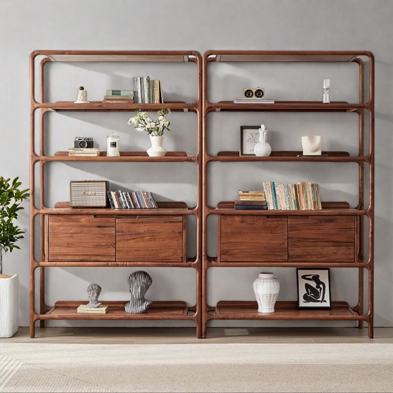 Light luxury style solid wood bookcase