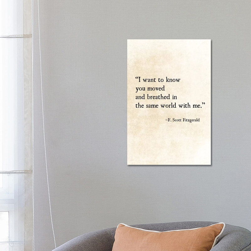 «I Want To Know» par Debbra Obertanec - Art textuel sur toile tendue, H 26 po x l 18 po x 1,5 po