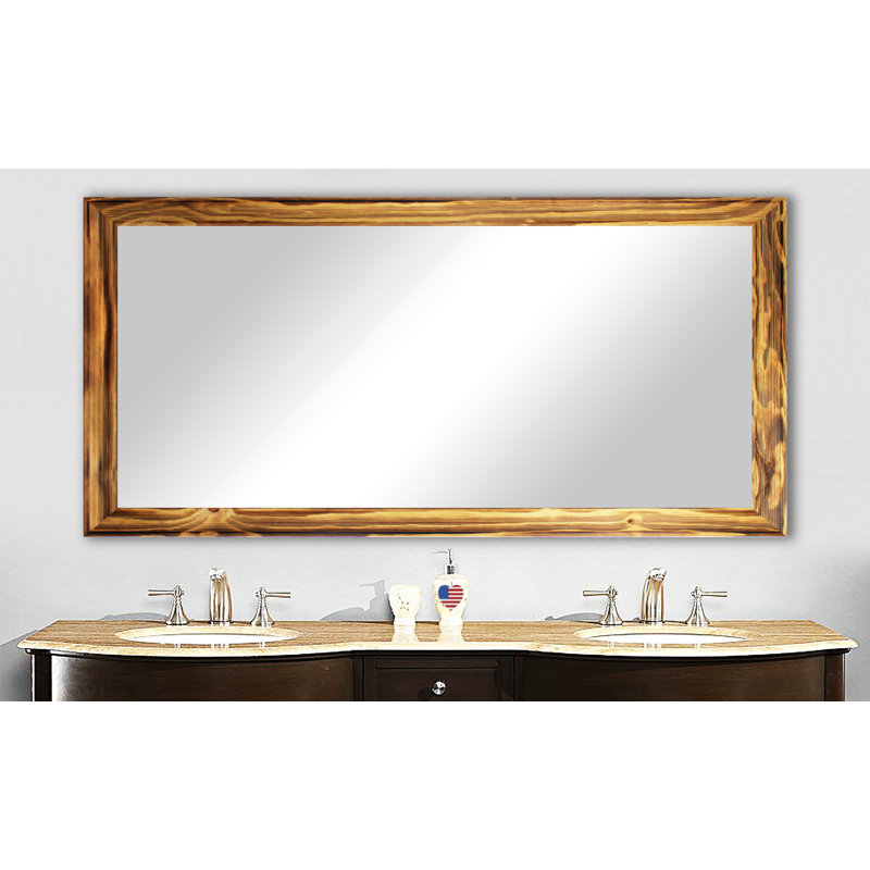 Kristo Wood Flat Mirror, 53" H x 30" W