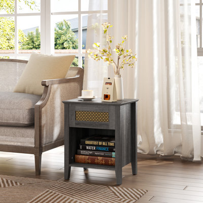 1-Drawer End Table With Storage