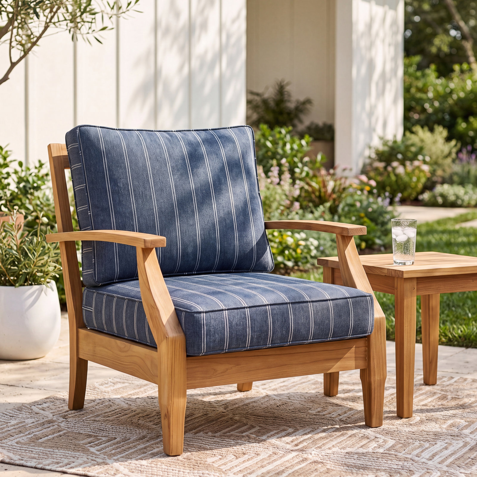 23" Sunbrella® Seat and Back Cushion, Blue