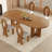 Nut-brown Oval Solid Wood Dining Table-1566994218