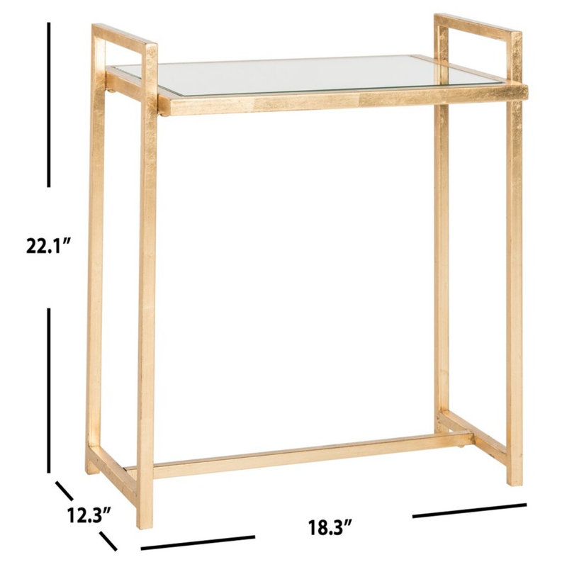 Glass Top End Table