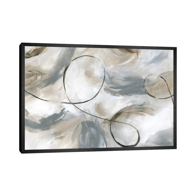 Staccato - Painting on Canvas, 101.6 cm H x 66.04 cm W, Black Framed