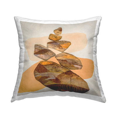 Coussin Earthy Stacked Rocks