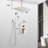 16" Shower Head And Handheld Ceiling Mounted - Brushed Nickel, Brass Made & Handheld,-120920815