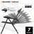 2 Pieces Patio Adjustable Folding Recliner Chairs With 7 Level Adjustable Backrest