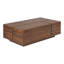 Table basse rectangulaire à plateau coulissant avec 2 tiroirs et 2 rangements cachés pour le salon 47,2 po-579010802-579010796