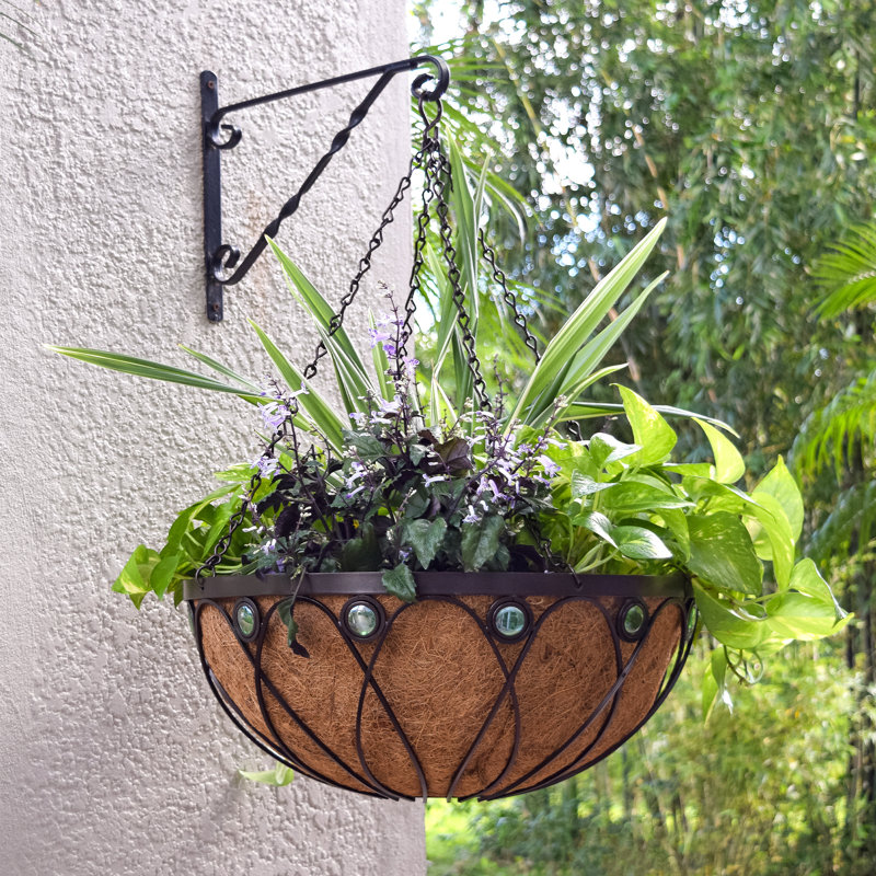 Pot à fleurs suspendu en métal Rodden, H 3,78 po x l 20,47 po x P 20,5 po