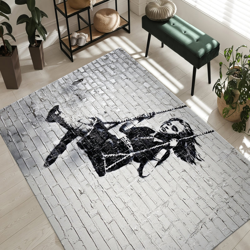 Exquisite Soft Pile Rug with Eye-Catching Geometric Print Ideal for Enhancing Your Living Space with Its Unique Design and Comfort