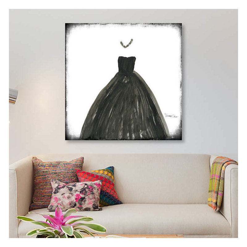 « black commode iii », reproduction d’impression sur toile, H 37 po x l 37 po x P 1,5 po