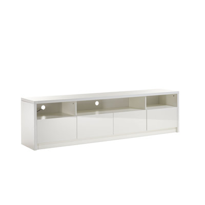 White TV Cabinet with Lights for up to 88" TV's
