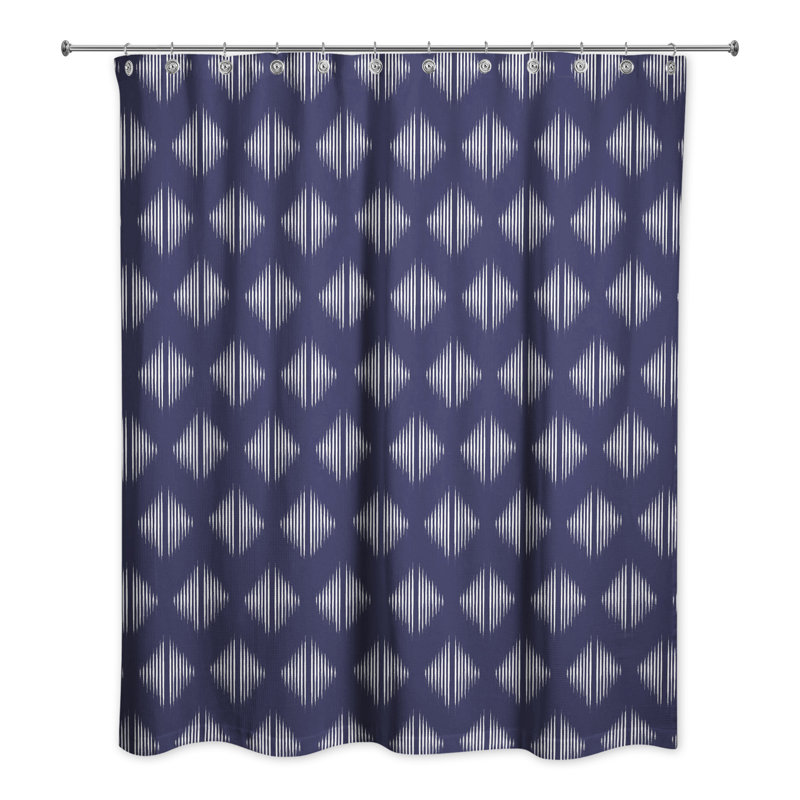 Rideau de douche simple Perine, Bleu marine
