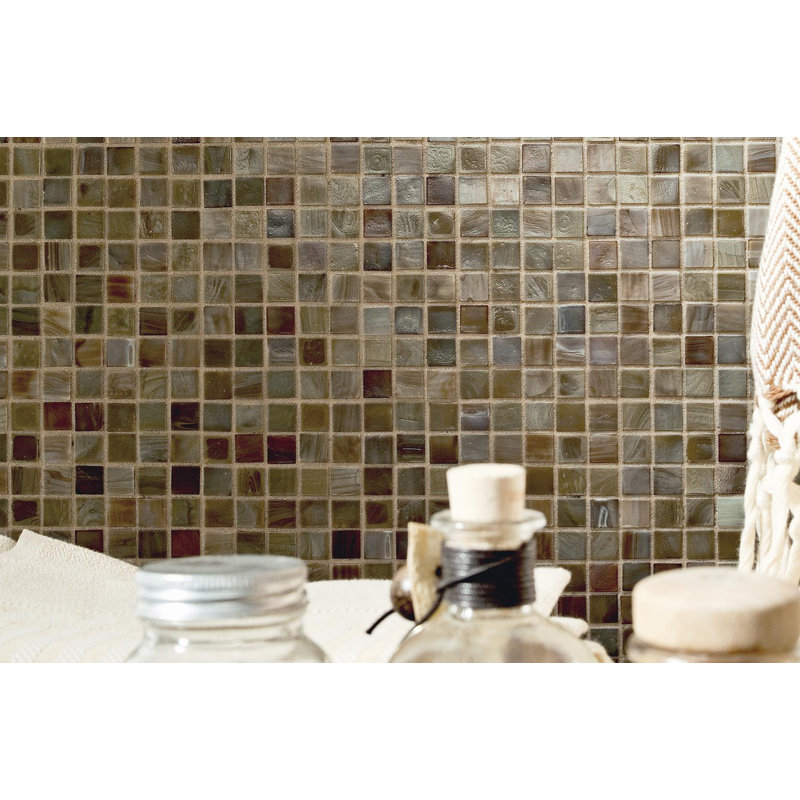 Sandalwood 5/8" x 5/8" Glass Mosaic