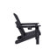 Chaise Adirondack pliante avec table d'appoint, ensemble de 3 chaises Adirondack à texture de bois, noir (comprend 2 chaises et 1 table)-1399199708