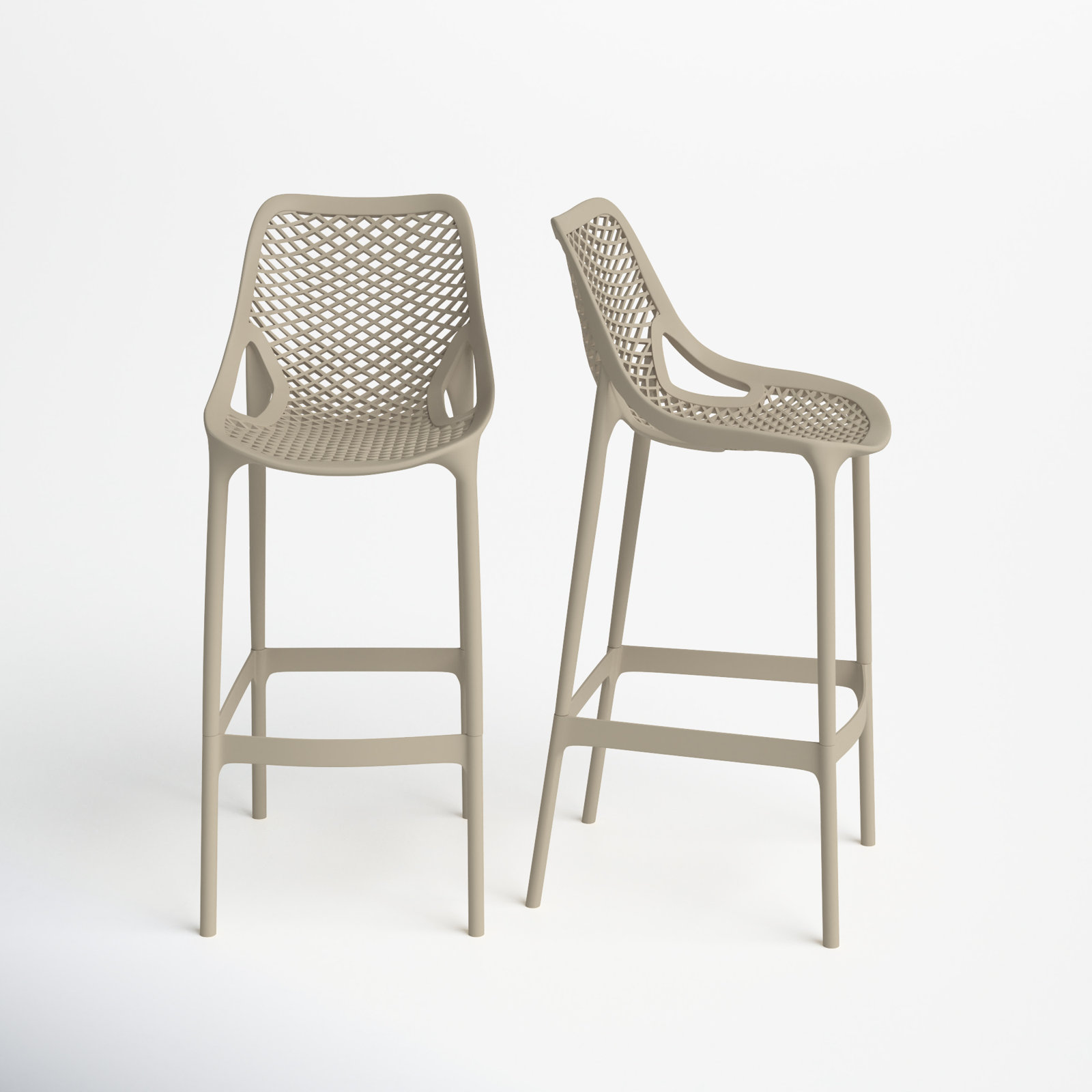 Farrah Patio Bar Stool, Taupe, 29.5"
