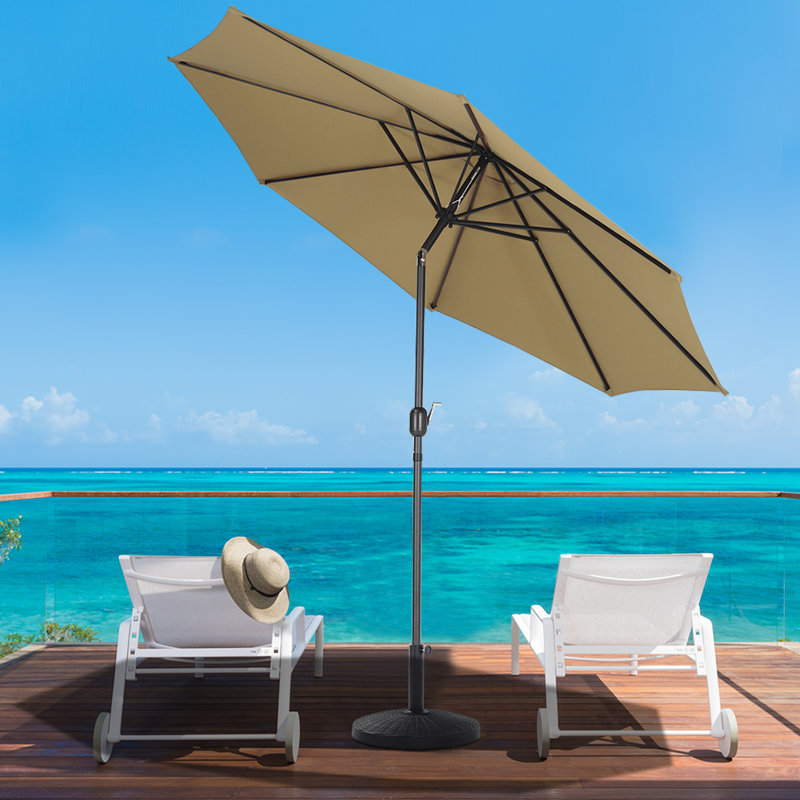 Aaroon 300cm Tilt Market Parasol, Khaki