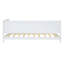 Lit de jour simple blanc - construction élégante de style Mid-Century moderne et lit douillet et polyvalent classique