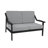 Solid Wood Teak Outdoor Loveseat With Cushion And Arms-114980247-114980250